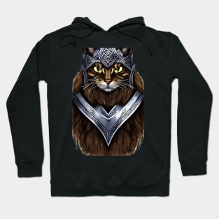 Viking Cat in Armour Hoodie